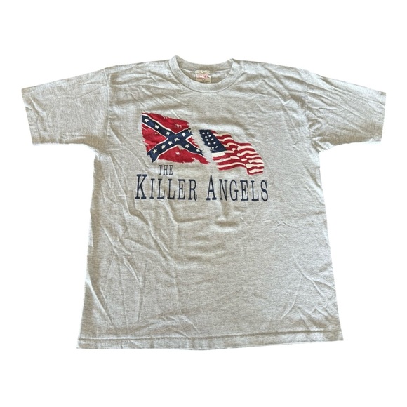 Tee-rific The Killer Angels TNT VINTAGE Shirt Men size Large L Civil War Gray - Picture 2 of 8